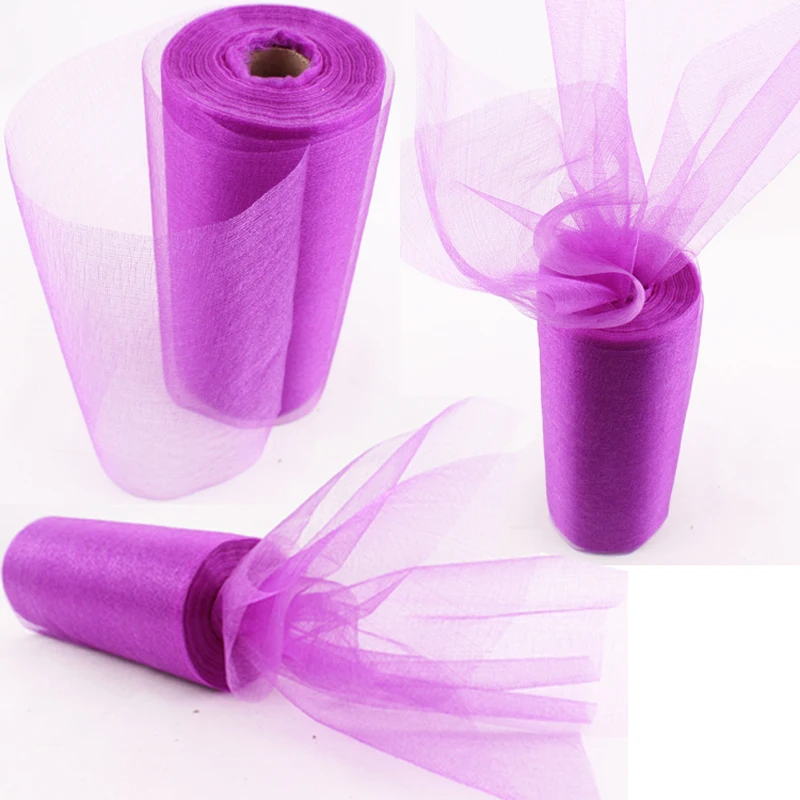 HAOCHU 10M*20CM Sheer Crystal Organza Fabric For Wedding Decoration Birthday Decor Tulle Roll TUTU Skirt Event Party | Дом и сад