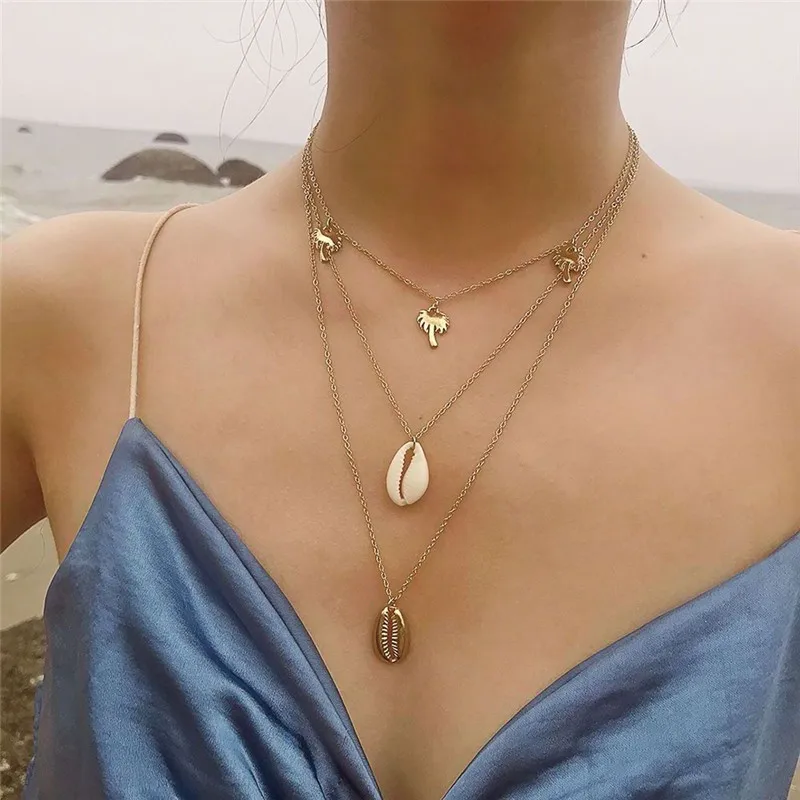 Женское Ожерелье с кулоном в стиле бохо многослойные ожерелья подвесы чокеры