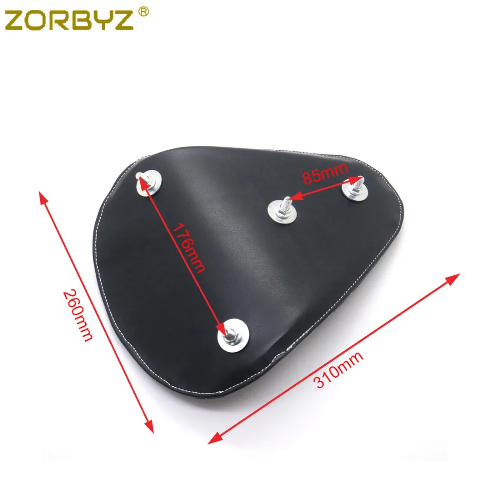 ZORBYZ мотоциклетное черное сиденье для водителя из синтетической кожи с