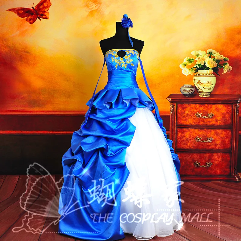 

Костюм для косплея аниме FATE/ZERO TYPE-MOON10 Saber Blue White, Размеры S-XL
