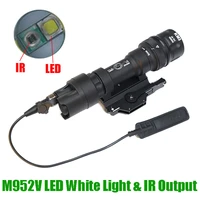 tactical sf m952v ir led weapon light with ir function 400 lumens m952v white light output hunting rifle flashlight
