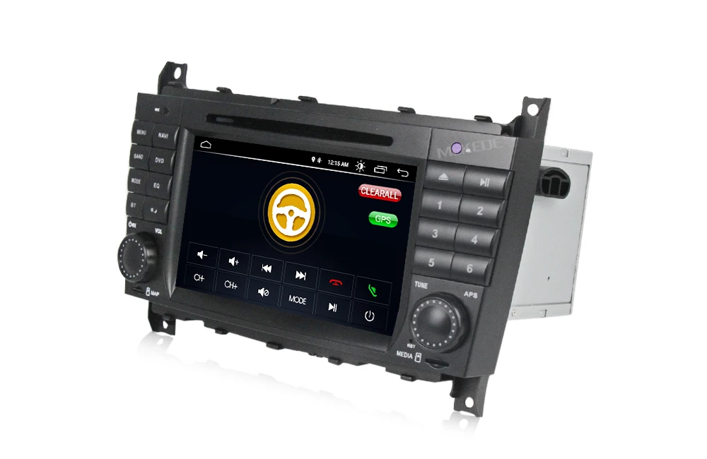 " HD 1024x600 четырехъядерный Автомобильный DVD Android 9 для Mercedes/Benz C Class W203 c200 C230 C240 C320 C350 CLK W209 gps РАДИО WiFi