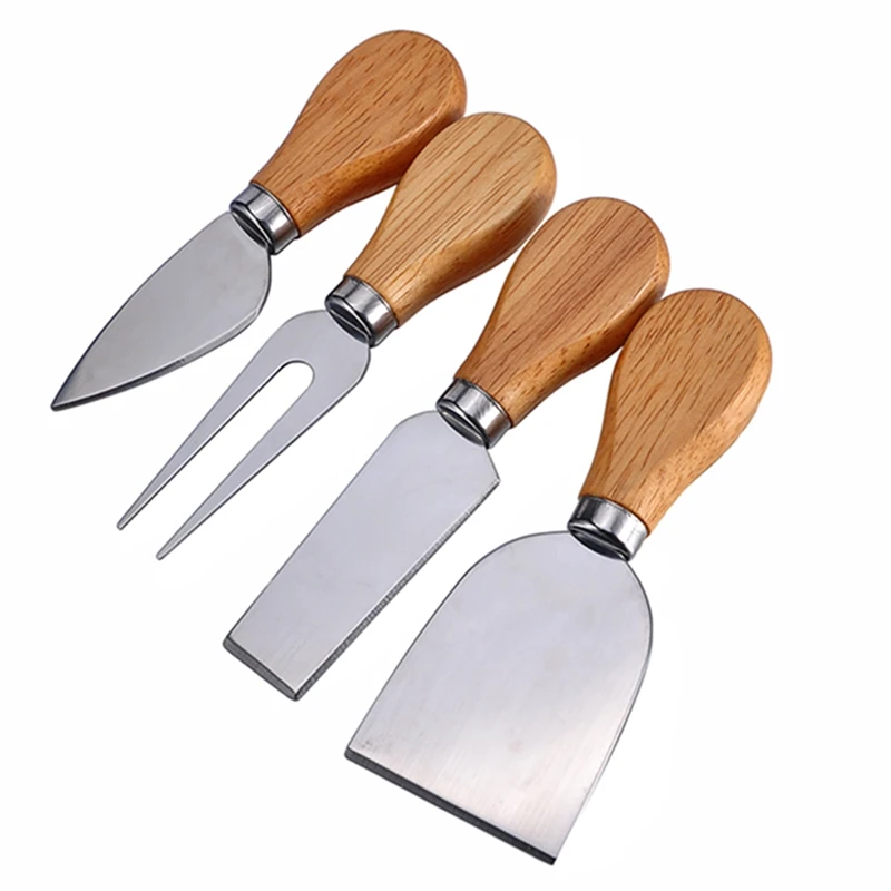 LASPERAL 4 шт./компл. нож для сыра из нержавеющей стали бамбуковая деревянная ручка