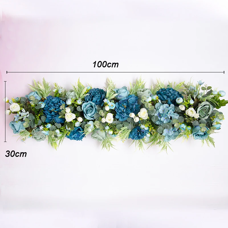 100 см Искусственный Розовый ряд цветов DIY свадебный дорожный гид Арка украшение