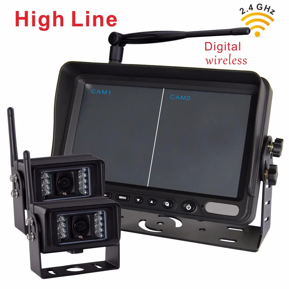 Монитор заднего вида 7 дюймов 2 4 ГГц с беспроводной передачей|wireless rear view monitor|wireless
