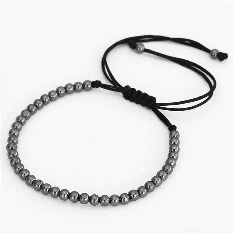 Женский браслет Макраме NADEEM медный плетеный с медными бусинами 4 мм|bracelet jewelry|bangle