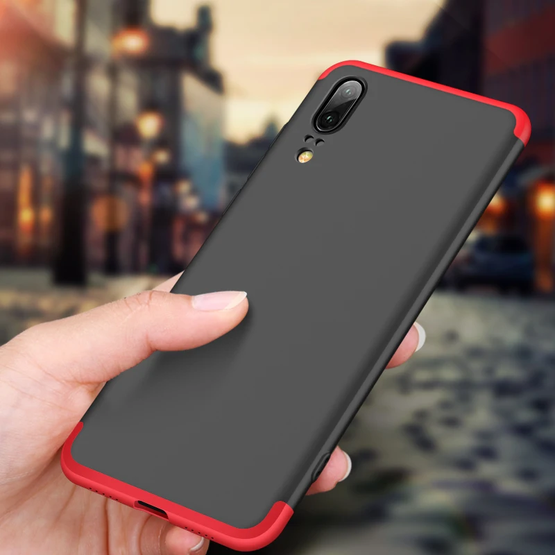 GKK чехол 3 в 1 для Huawei P20 Lite Nova 3e 360 полная защита ультра тонкий ударопрочный Матовый