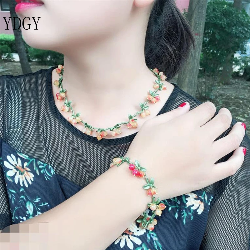 Фото Ydgy, оптовая цена, разноцветный браслет с голубикой и стразами, женская мода, ювелирные изделия №2