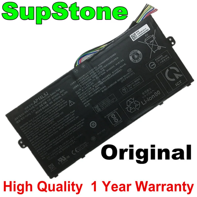 SupStone подлинный AP16L5J Аккумулятор для ноутбука Acer Switch 3 5 SF514-52T-83U3 SF514-52T-86W1 Spin 1 SP111-32N