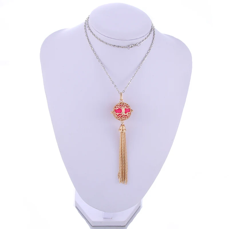 Арома клетка life Tree диффузор кисточка ожерелье медальоны подвеска духи эфирное