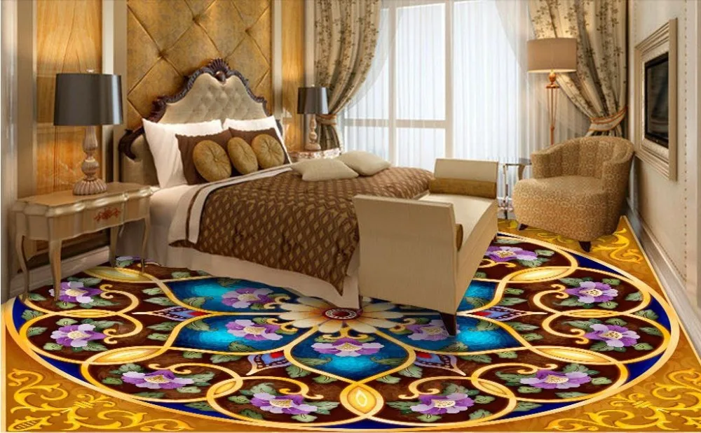 Пользовательские 3d потолочные фрески обои для стен спальни континентальные