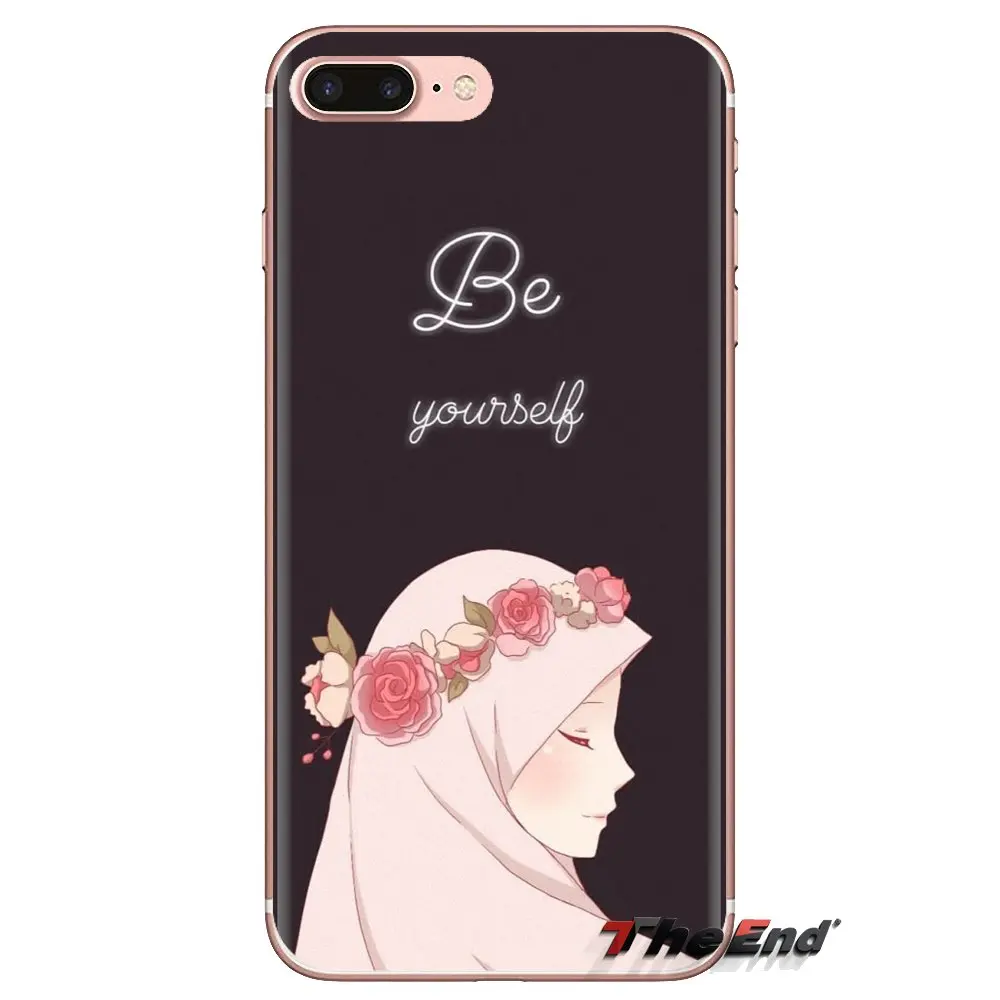 Мягкий силиконовый чехол для мусульманских девушек Hijabi Samsung Galaxy S3 S4 S5 Mini S6 S7 Edge S8 S9