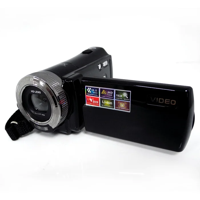 

Winait HD 720p digital video camera with rechargeable lithium battery max 16mp built-in speaker