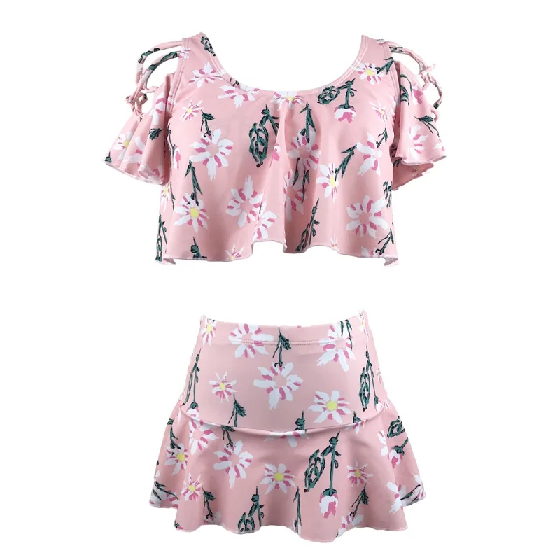 Консервативная Женская юбка купальник стальная поддержка маленькая грудь