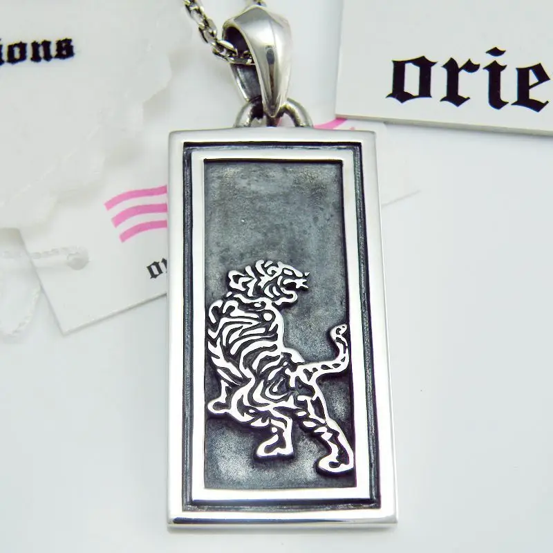 Подлинная OV 925 пробы серебро тигр Военная Лицензия мужской кулон|silver tiger pendant|pendant
