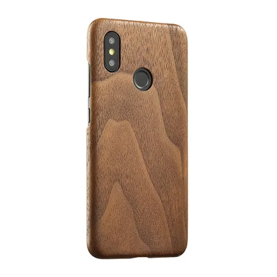 Натуральный Деревянный чехол для телефона для Xiaomi mi8, mi8 se, MI8 Explorer, MI8 PRO Чехол бамбуковый/орех/палисандр/Черное ледяное дерево/оболочка - Цвет: Walnut mi8