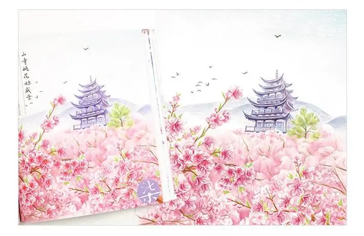 Красота Loverly цветок растение живопись Рисование книга рисованная вручную