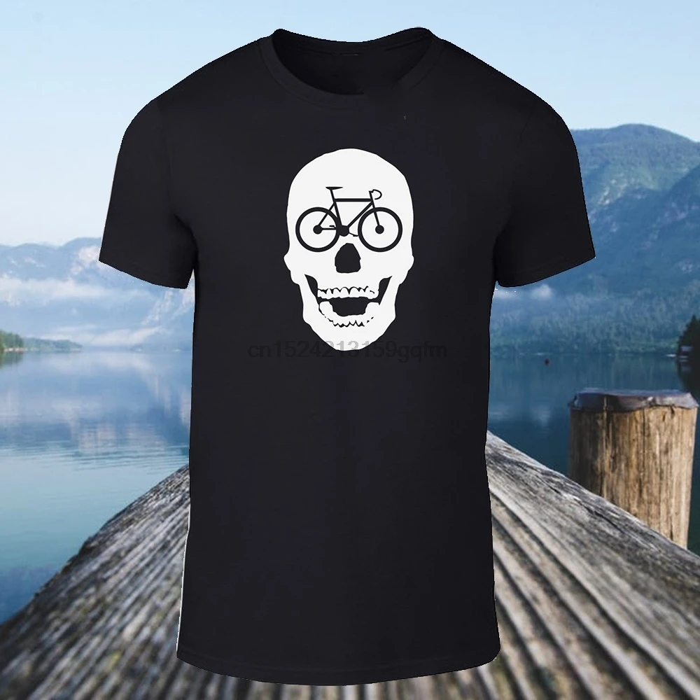 RIDE SKULL Мужская графическая футболка велосипед дорога горные гонки | одежда