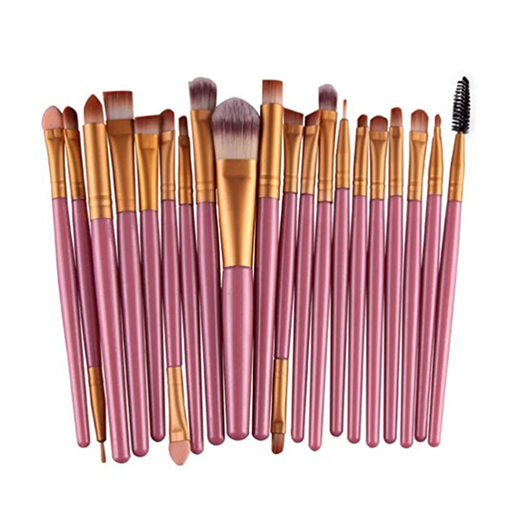 Шерстяной набор кистей для макияжа 20 шт теней век лица кисти инструментов