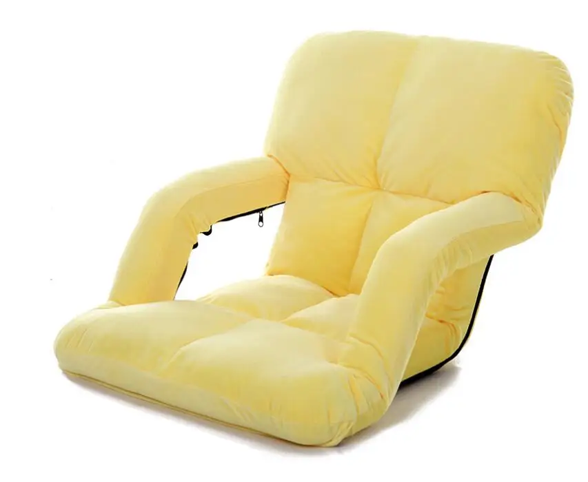 Цвет: желтый Творческая складной ленивый диваны с подлокотниками высококачественный алюминиевый сплав loading100kg диван-кровать Пять передач Регулируемый Диване - Цвет: Цвет: желтый