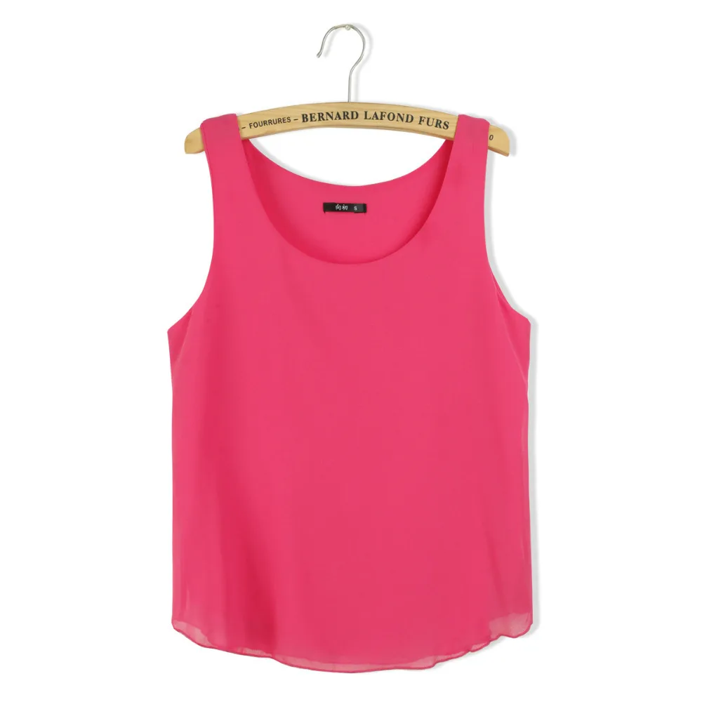 Женские шифоновые майки без рукавов летние топы больших размеров синего