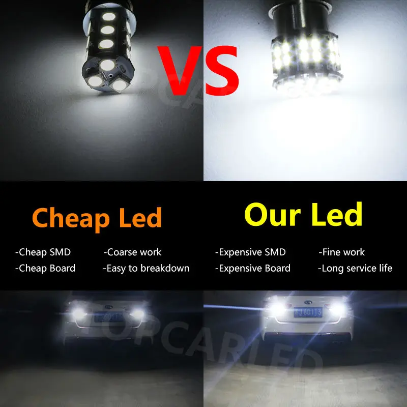 Новинка 10X 1157 1156 bay15d лампочка 50smd 1206 led COB светильник P21/5 Вт стоп-сигнал фонарь