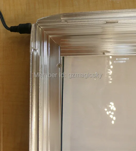 snap open photo frame ultra slim display led light box |