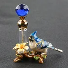 4 мл винтажный металлический стеклянный пустой флакон для духов с птицами, контейнер, Декор, подарок для женщин