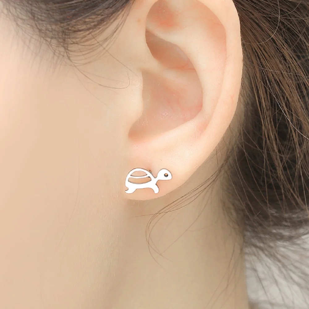 Корейские модные серьги-гвоздики в виде животных kpop для женщин Женские