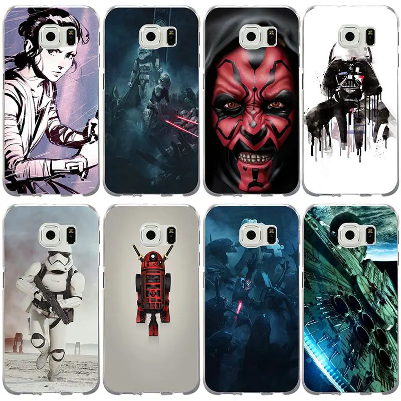 Пленка Звездные войны Stormtroopers чехлы для телефонов тонкий ТПУ Samsung Galaxy Note 3 4 5 8 S3 S4 S5