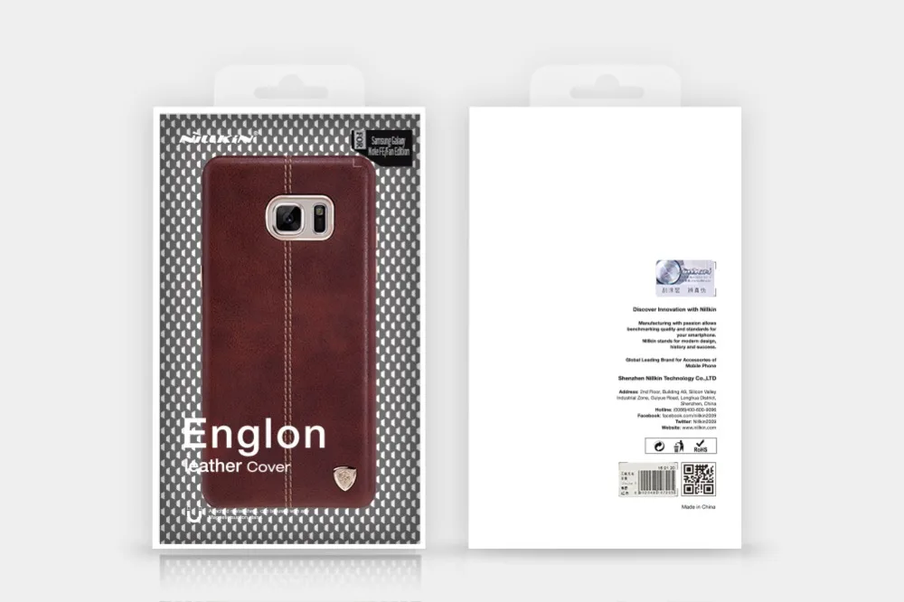 Чехол Nillkin Englon для samsung Galaxy Note FE Fan Edition, Роскошный чехол из искусственной кожи, винтажная задняя крышка, чехол для телефона s