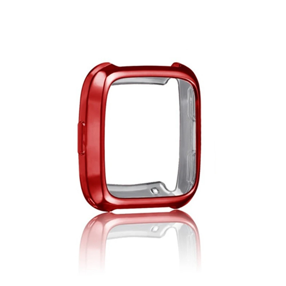 Red Мягкий силиконовый чехол для Fitbit Versa, ремешок, полный защитный чехол для Fitbit Versa Lite, аксессуары для Versagel, защитный чехол - Цвет: Red