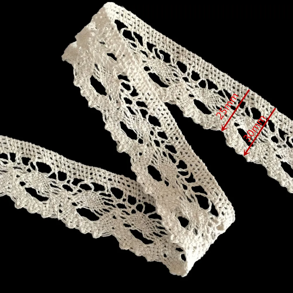 Кружевная отделка гипюр 2 метра Ширина 30 мм вышивка для скрапбукинга сделай сам
