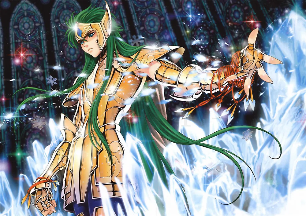 Плакаты Saint Seiya Мультяшные настенные наклейки с белым покрытием принты из бумаги