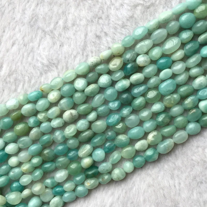 

Wholesale Natural Genuine Green Blue Amazonite Nugget Free Form Fillet Irregular Pebble Beads Fit Jewelry 6x8mm 15" 05681