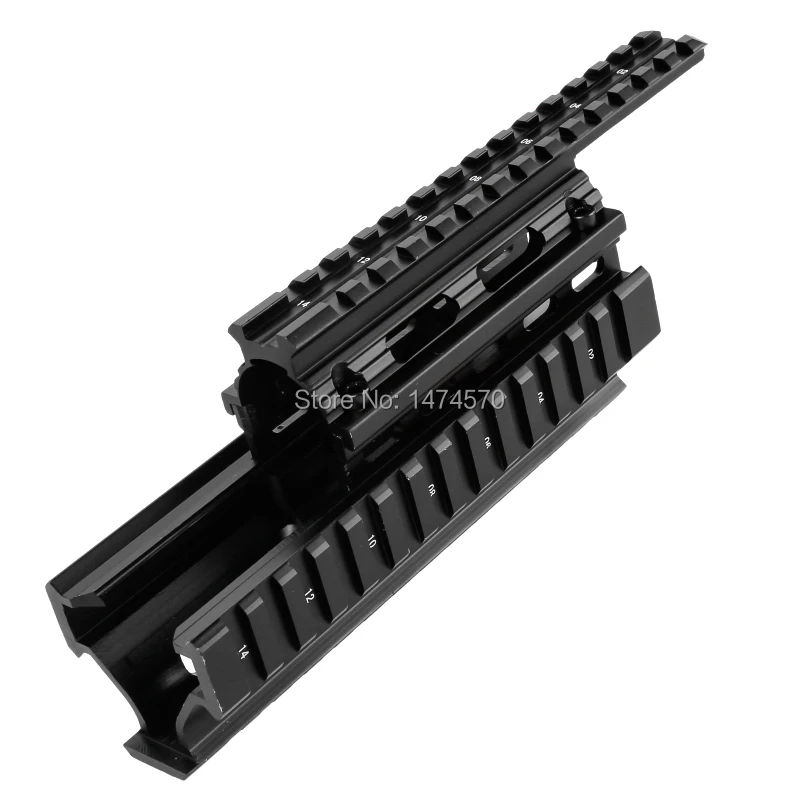 AK 47/74 Тактический Quad рельсы направляющая для ствольной накладки с 6 шт. Чехлы