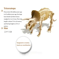 diy assembled simulation dinosaur skeleton model fossil archaeological excavation set educational puzzle toys for children
