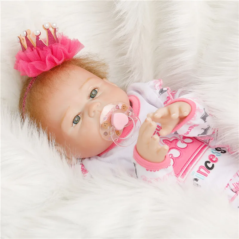 SanyDoll 20 дюймов 50 см силиконовые куклы для новорожденных реалистичные Красивые