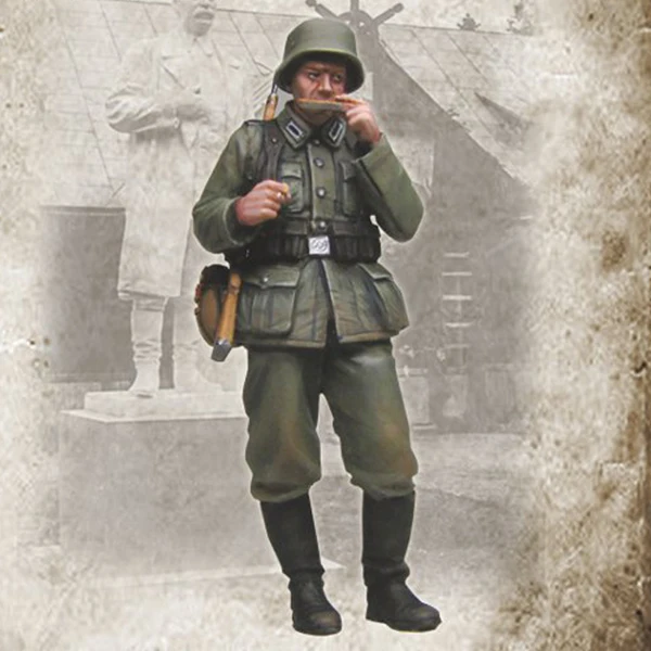 1/35 масштаб неокрашенные полимерные фигурки солдат с рот Коллекционная фигура |