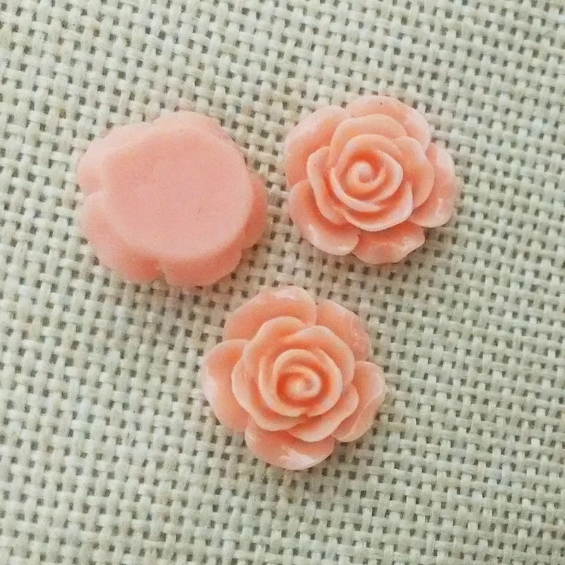 25 шт. персиковые цветы кабошоны камея плоская задняя сторона без отверстия