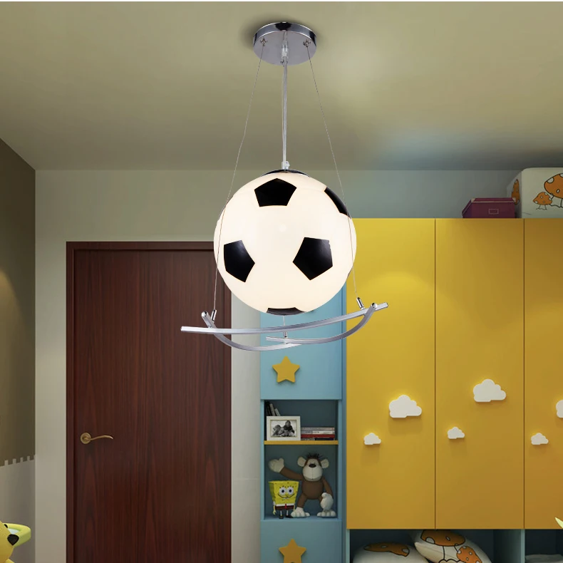 Творческий баскетбол светодиодные лампы АР деко подвеска свет футбол детская