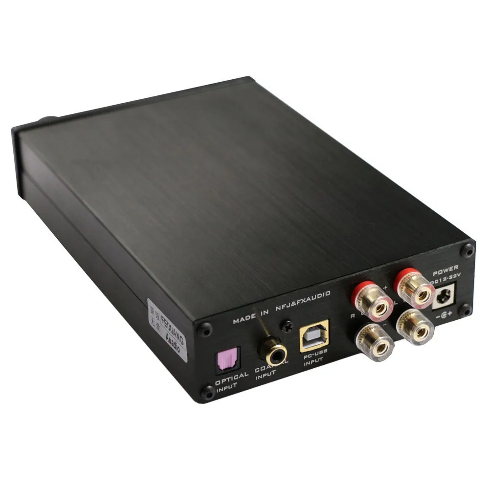 FX Audio D802 80 Вт* 2 192 кГц коаксиальный/оптический/USB Класс D цифровой усилитель мощности+ пульт дистанционного управления