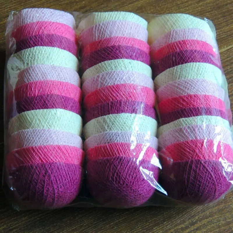 20 шаров/набор фиолетовых/розовых/белых хлопковых шаров украшение для