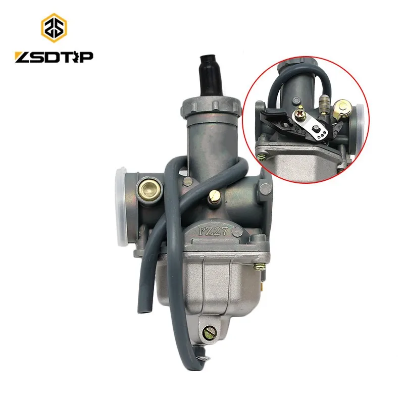 Карбюратор ZSDTRP 27 мм для мотоцикла PZ27 ATV Dirt Bike Pit Quad Honda CG150 XL150 XF150 TRX ручной