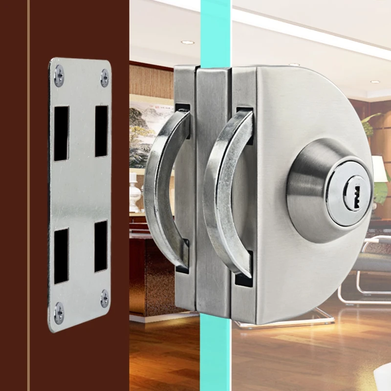 Стеклянный дверной замок из матовой нержавеющей стали толщиной 10 12 мм