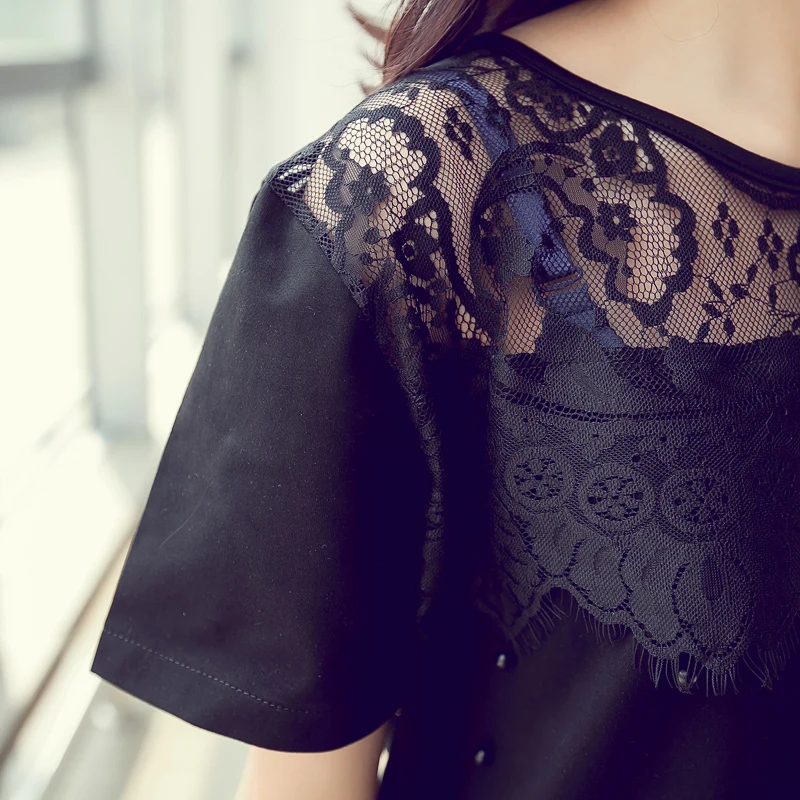 Новые летние 2019 для женщин круглый воротник кружева шить платье размера плюс