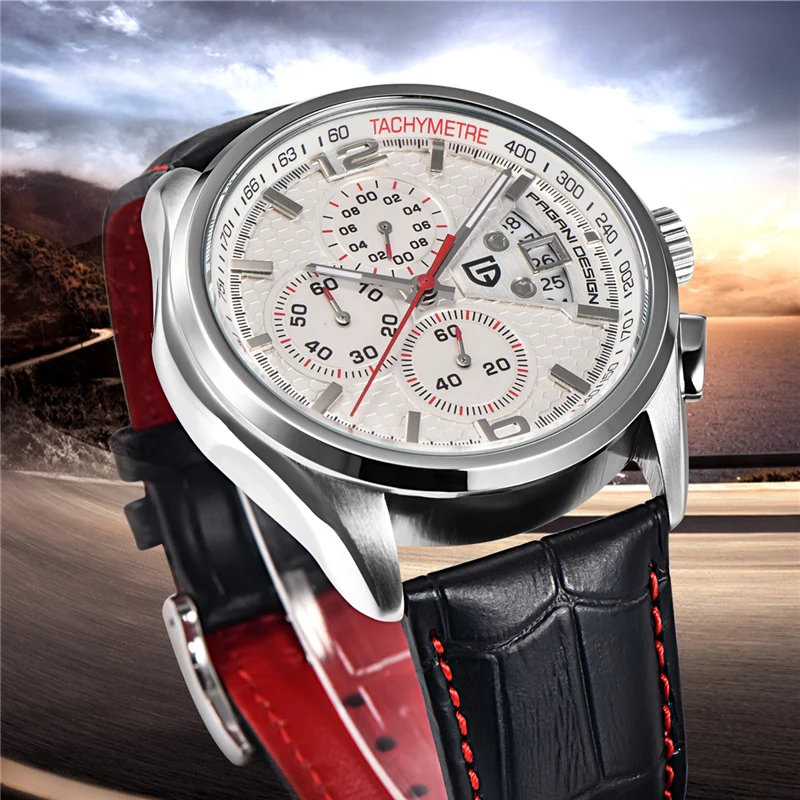

Original Men's Watch PAGANI DESIGN Luxury Top Brand Sports Quartz watch Waterproof leather timing military Fashion Quartz watch