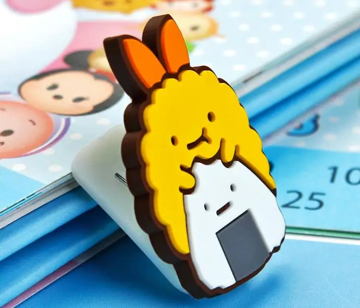 1 шт. Kawaii Мини Аниме Sumikko Gurashi Угловое создание ПВХ пищевой уплотнительный зажим Памятка скрепки канцелярские принадлежности - Цвет: 8