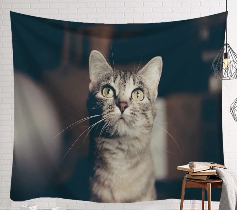CAMMITEVER коты фото гобелен креативная дверная наклейка Сделай Сам домашний Декор