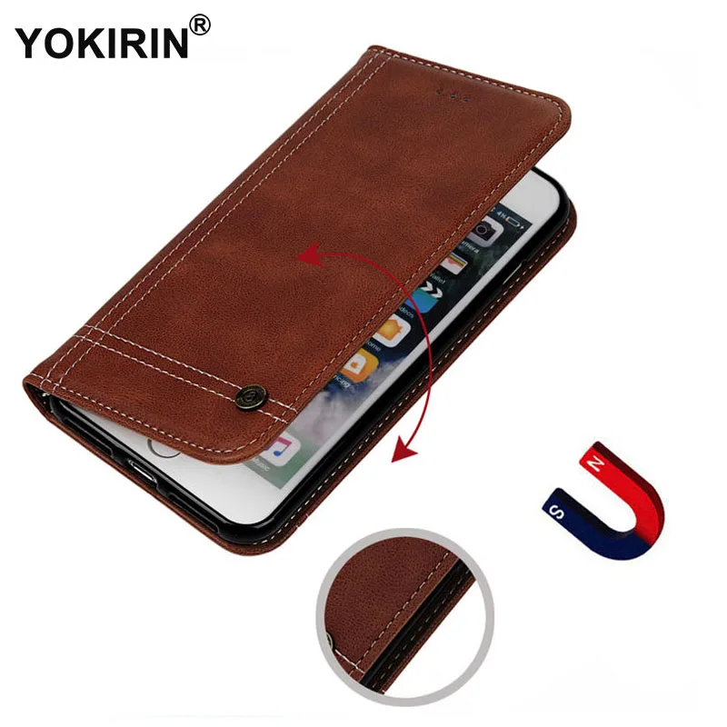 Магнитный кожаный чехол YOKIRIN кошелек для iPhone 7 6 S Plus флип сумки с отделением карт